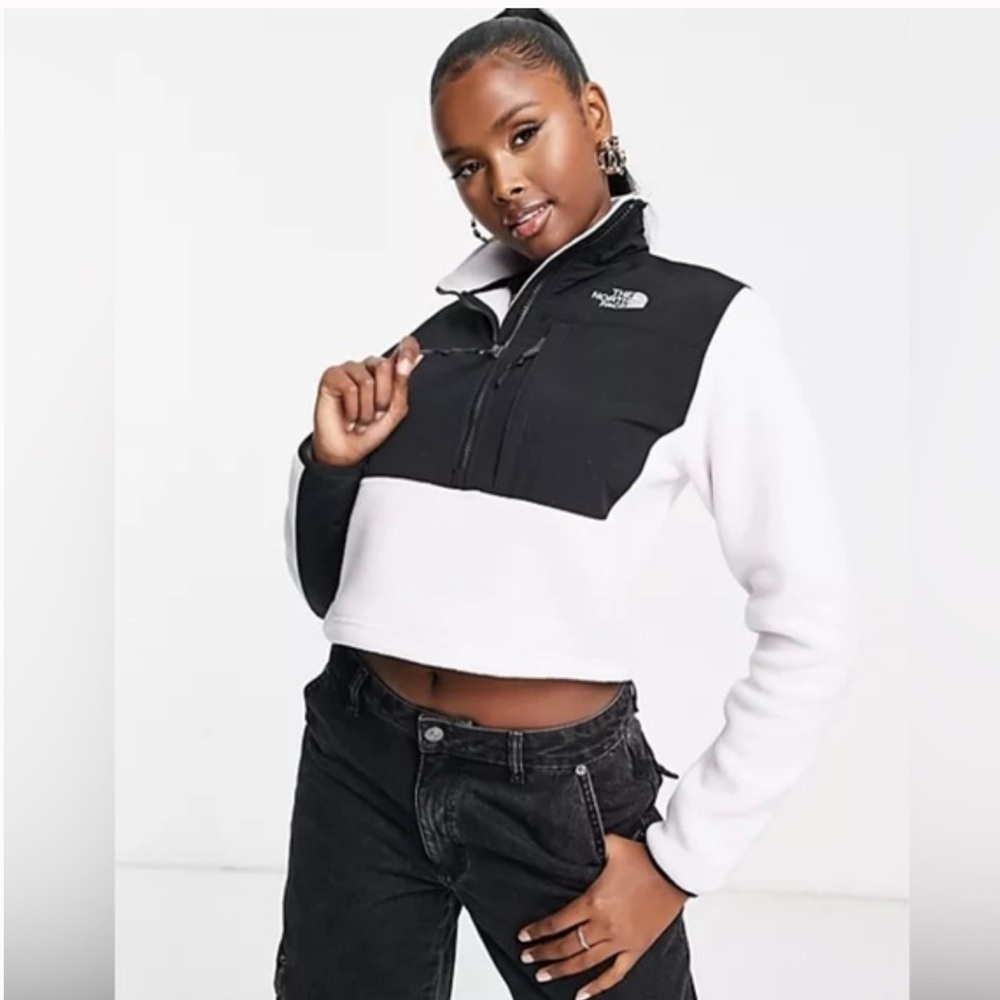 The North Face | Denali Cropped Half Zip Fleece Sweater Jacket XXL Lavender Fog